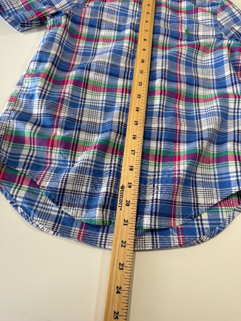 Ralph Lauren Short-Sleeve Plaid Shirt - Size S (8 years / Youth) - Picture 7 of 10